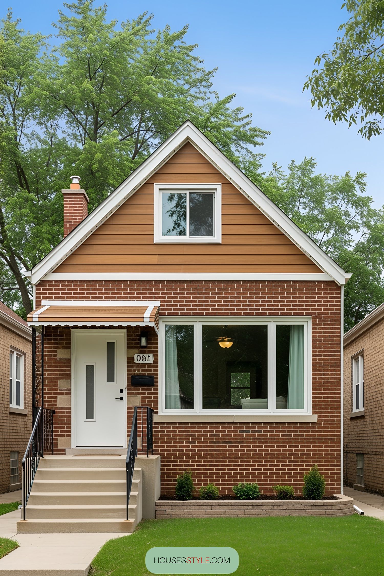 Charming brick bungalow with a neat garden