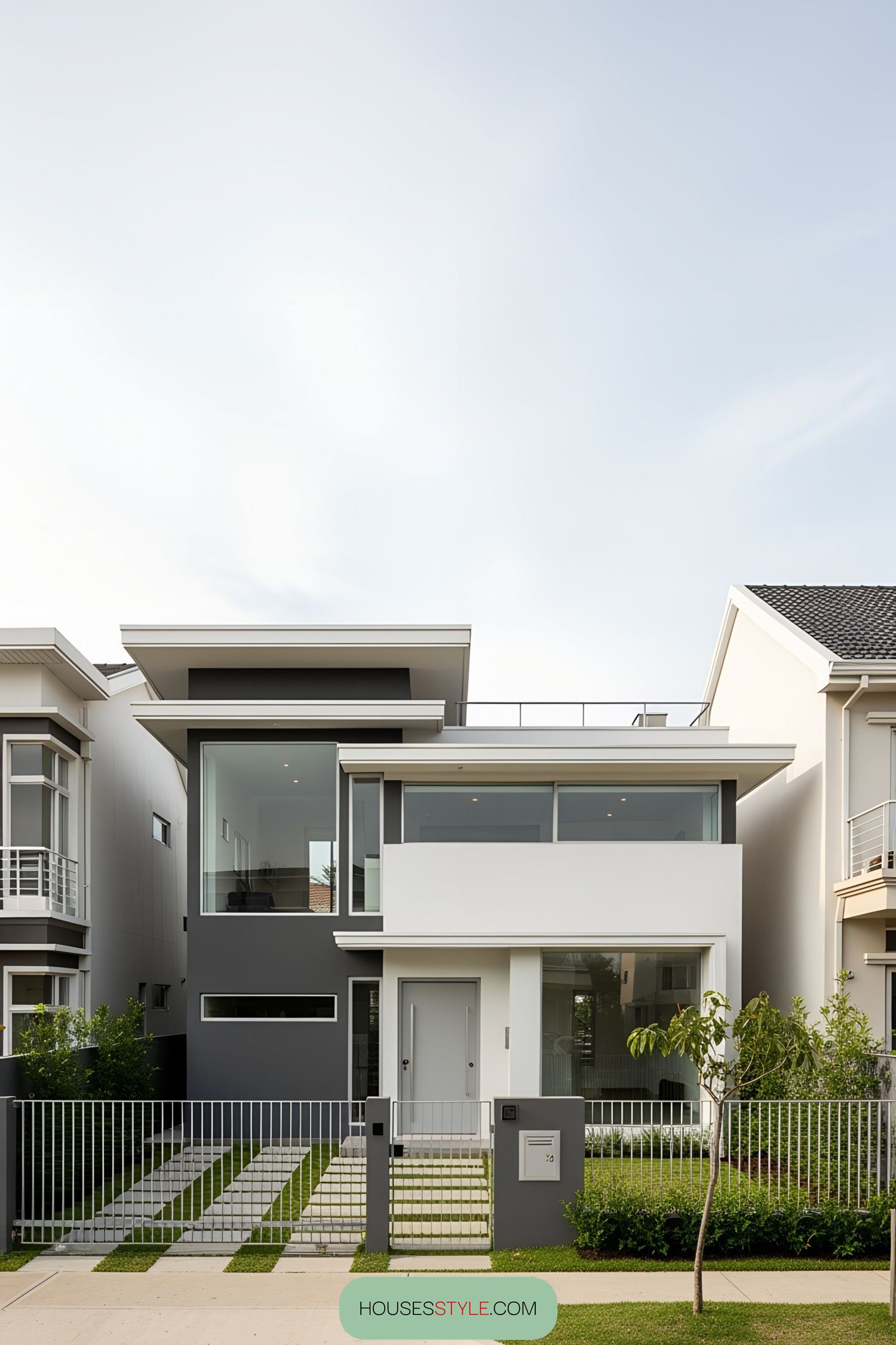 Contemporary bungalow with a stylish roof deck