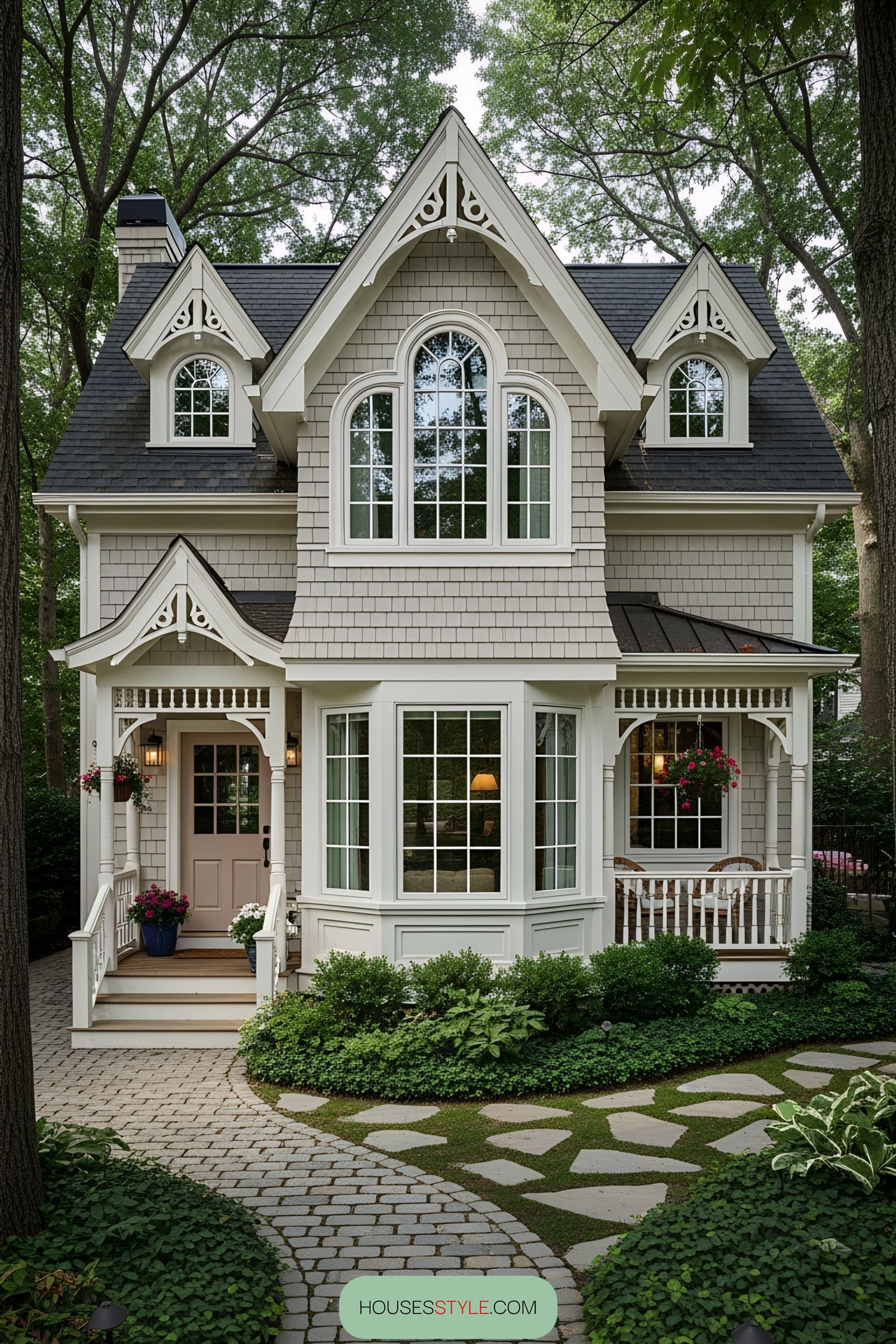 Charming small Victorian house with decorative gables