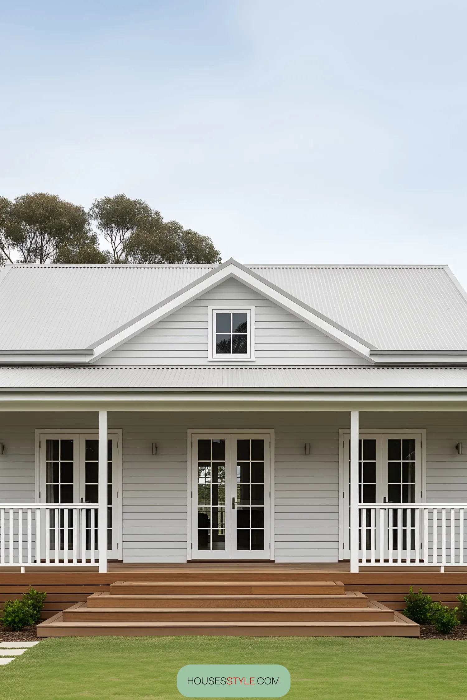 Coastal house with inviting porch and classic design