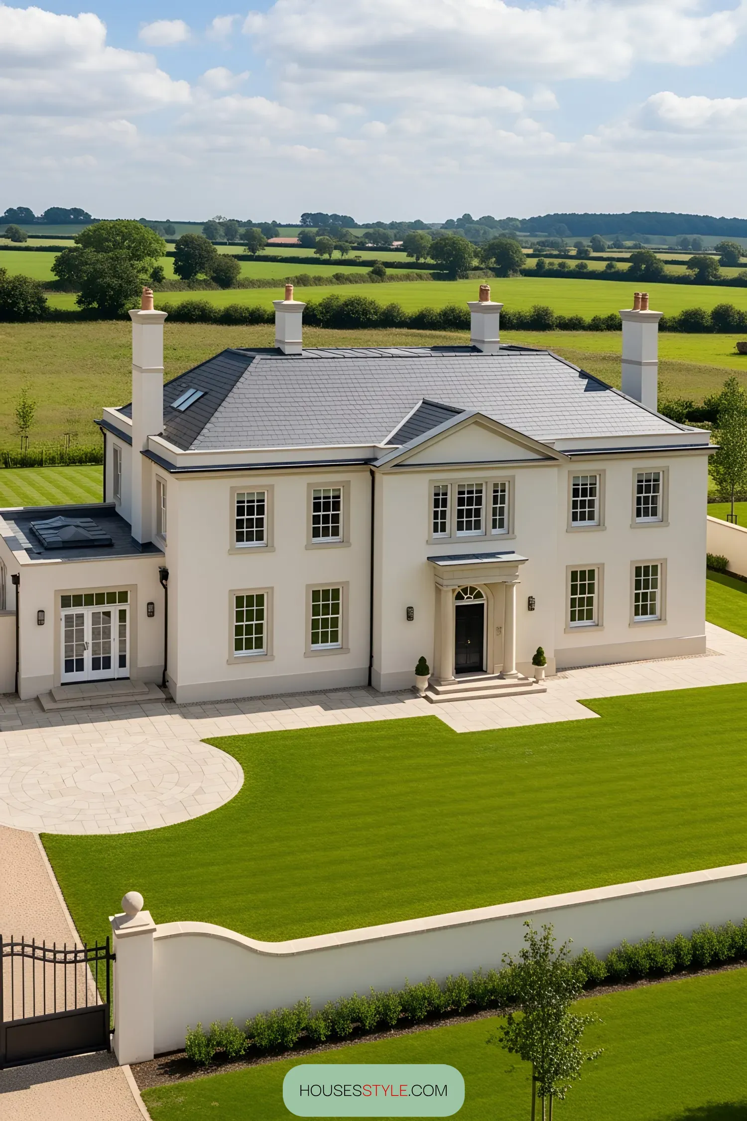 Contemporary country manor with a classic touch