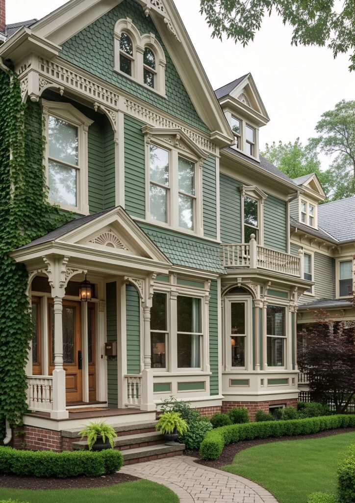22 Enchanting Green Victorian Homes That Capture the Heart