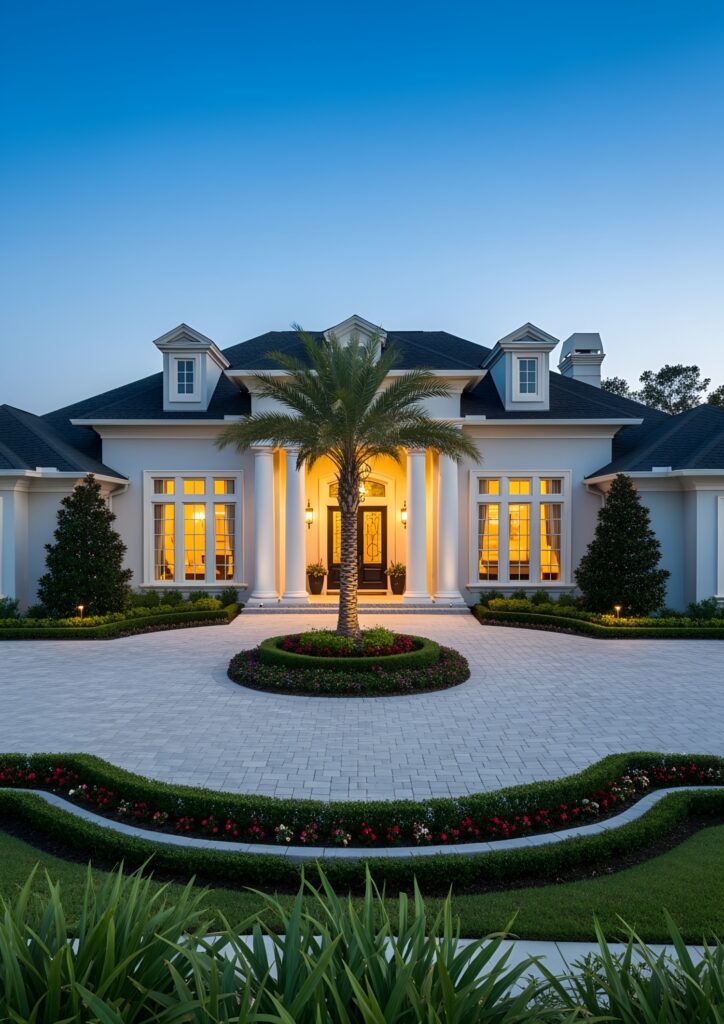 Stunning Luxury One Story Home Exteriors