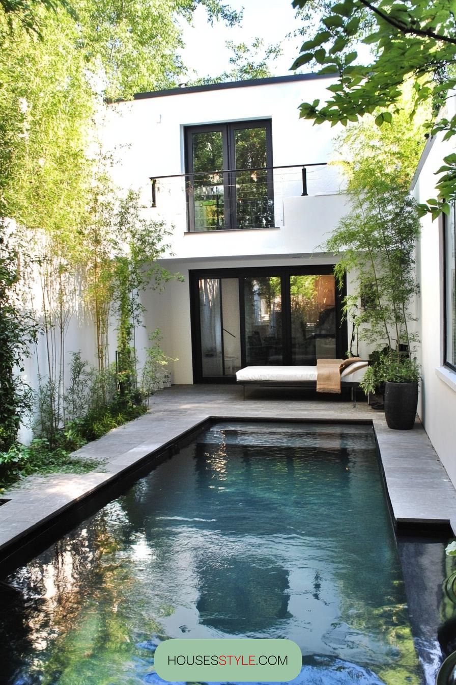 modern small courtyard pool with garden 1