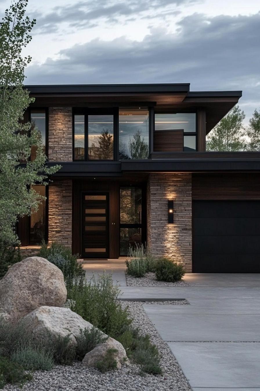 Modern Marvel Surrounded by Nature