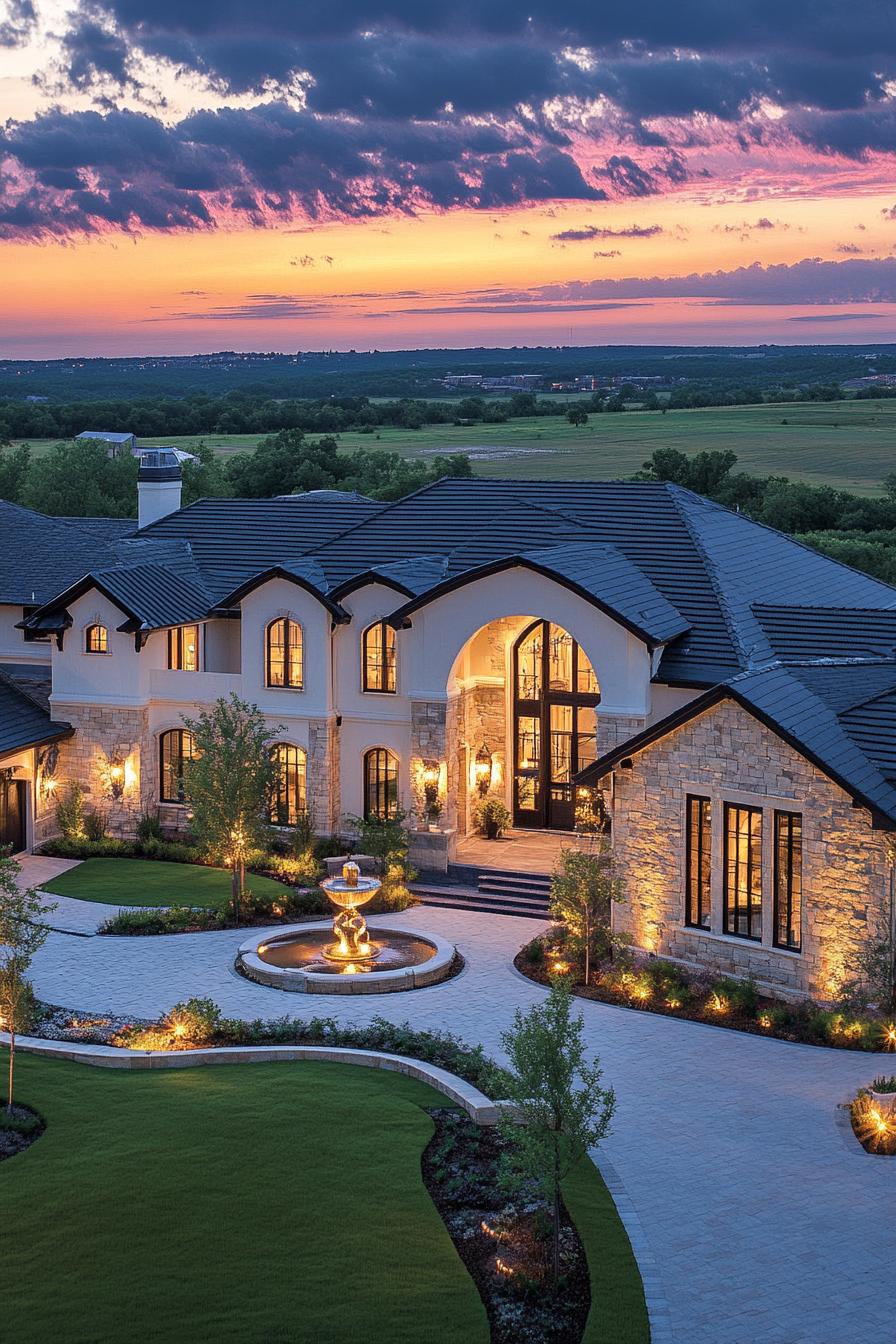 62 Modern Mansions With Jaw-Dropping Cutting-Edge Design 12 11) Modern Mansion in Sunset Glow