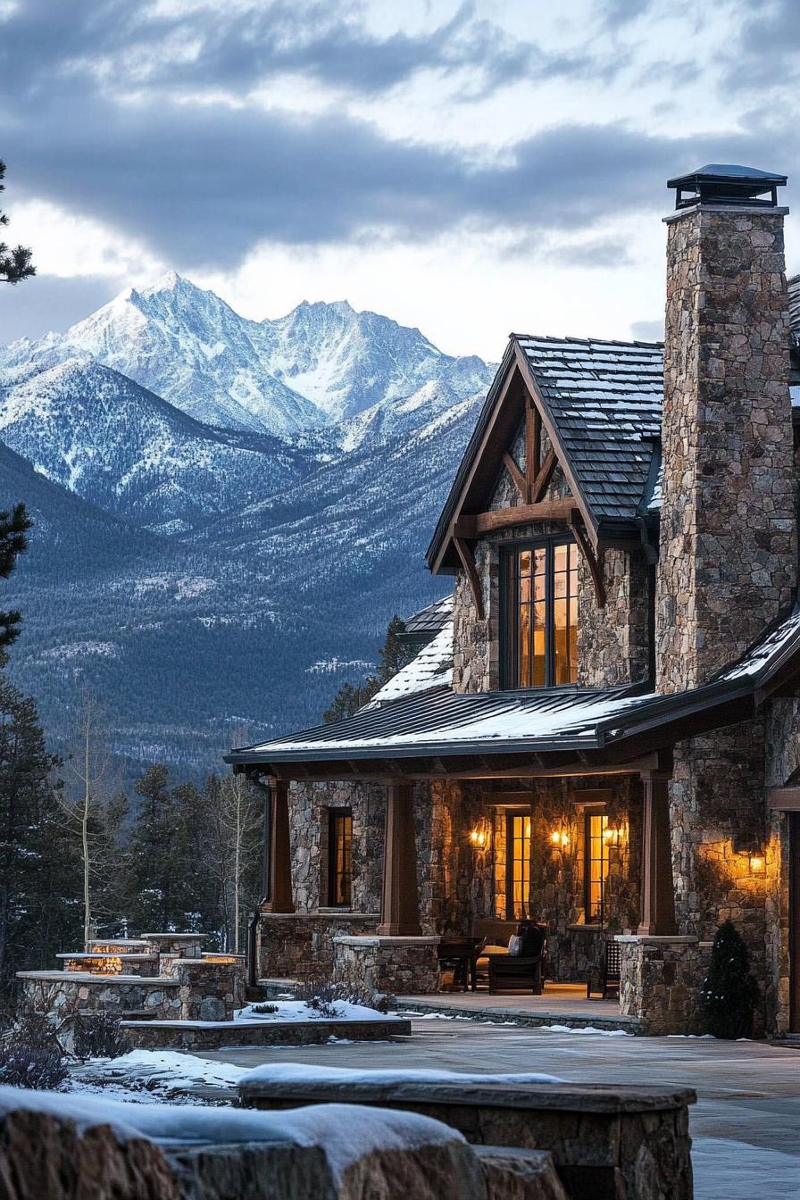 62 Modern Mansions With Jaw-Dropping Cutting-Edge Design 26 25) Mountain Retreat With Rustic Elegance