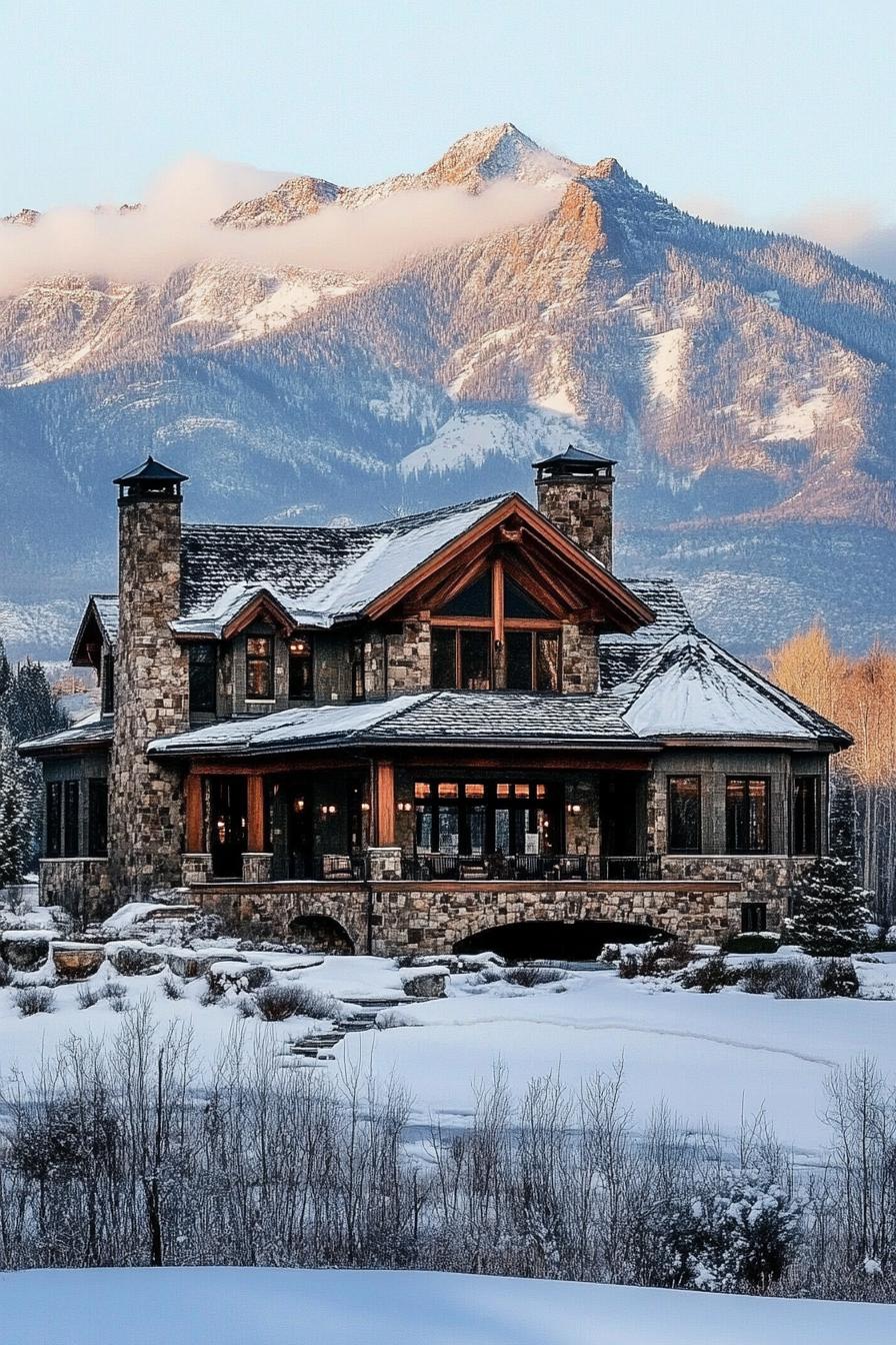 62 Modern Mansions With Jaw-Dropping Cutting-Edge Design 24 23) The Modern Stone Manor in the Mountains