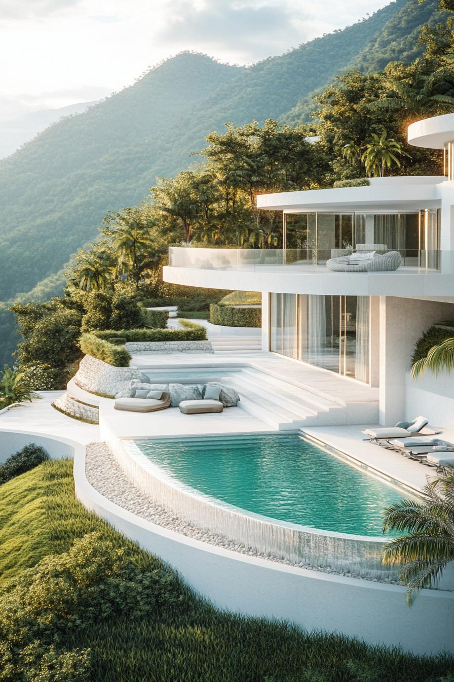 62 Modern Mansions With Jaw-Dropping Cutting-Edge Design 14 13) The Hillside Retreat Modern Marvel