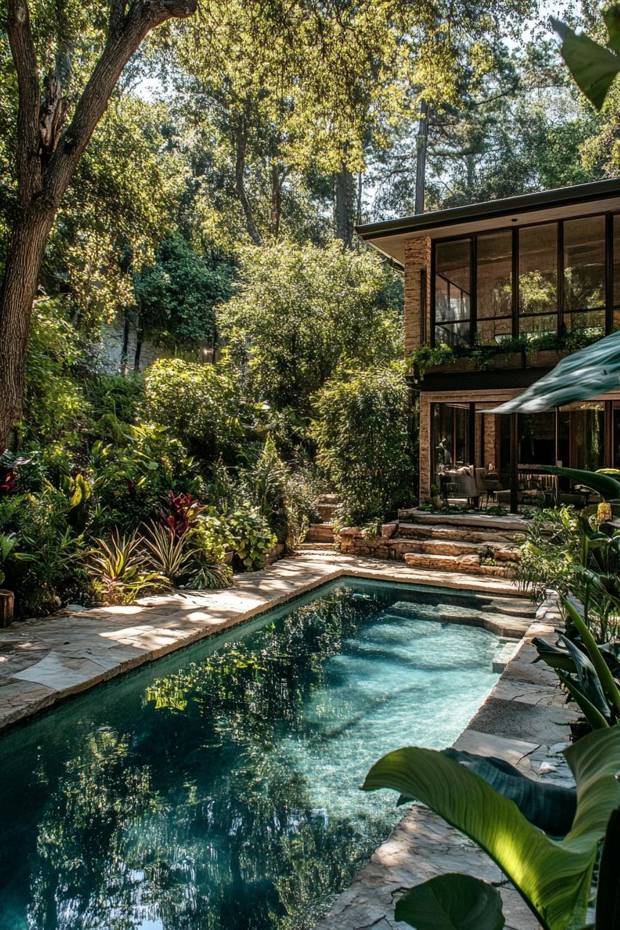 70 Modern House Pool Ideas Worth Jumping Right Into 31 Pool Built on Biophilic Design - photo 4