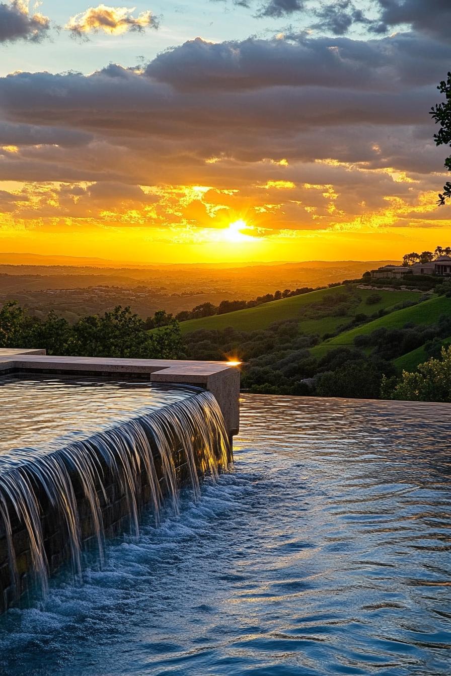 70 Modern House Pool Ideas Worth Jumping Right Into 55 Waterfall Feature Built Into the Pool - photo 4
