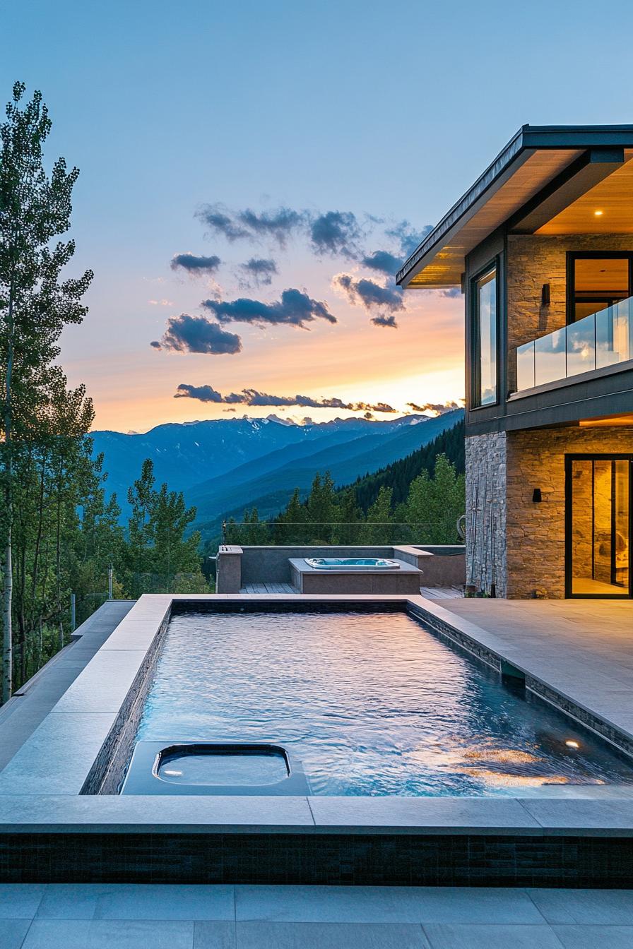 70 Modern House Pool Ideas Worth Jumping Right Into 39 Hot Tub Built Into the Pool - photo 4