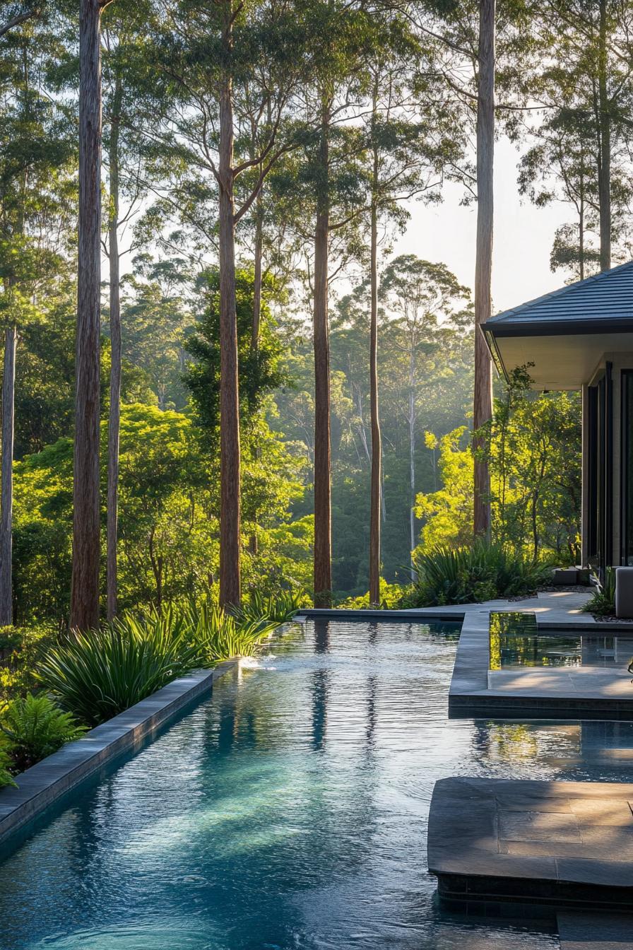 70 Modern House Pool Ideas Worth Jumping Right Into 28 Pool Built on Biophilic Design