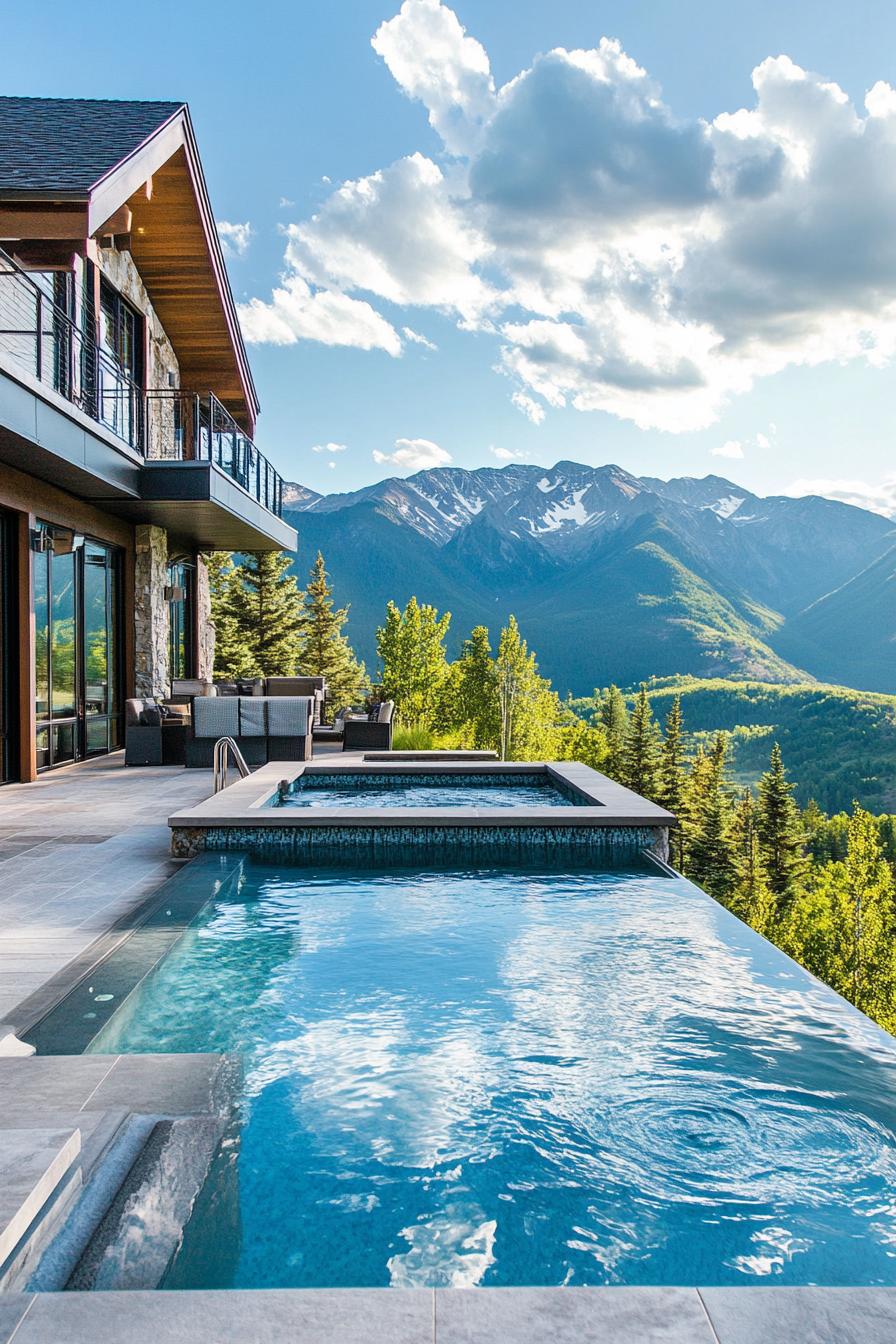 70 Modern House Pool Ideas Worth Jumping Right Into 37 Hot Tub Built Into the Pool - photo 2