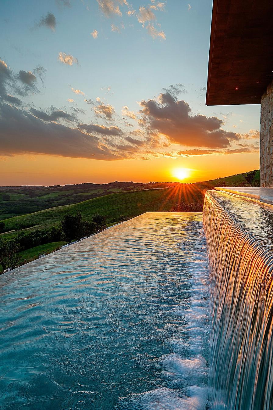 70 Modern House Pool Ideas Worth Jumping Right Into 54 Waterfall Feature Built Into the Pool - photo 3