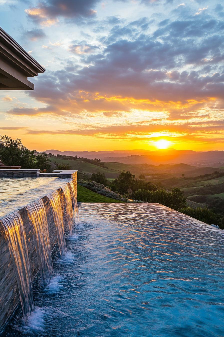 70 Modern House Pool Ideas Worth Jumping Right Into 53 Waterfall Feature Built Into the Pool - photo 2