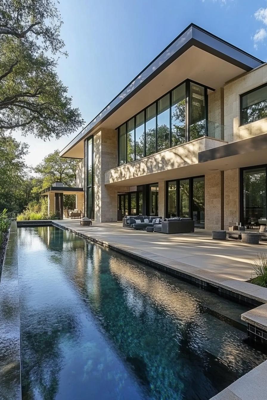 70 Modern House Pool Ideas Worth Jumping Right Into 24 Lap Pool With Saltwater System - photo 4