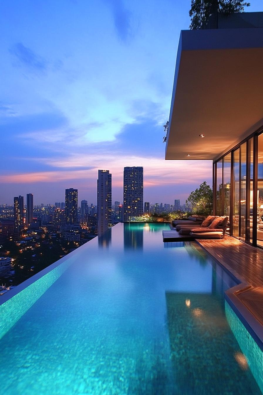 70 Modern House Pool Ideas Worth Jumping Right Into 41 City Skyline Views From an Infinity Edge Pool - photo 2