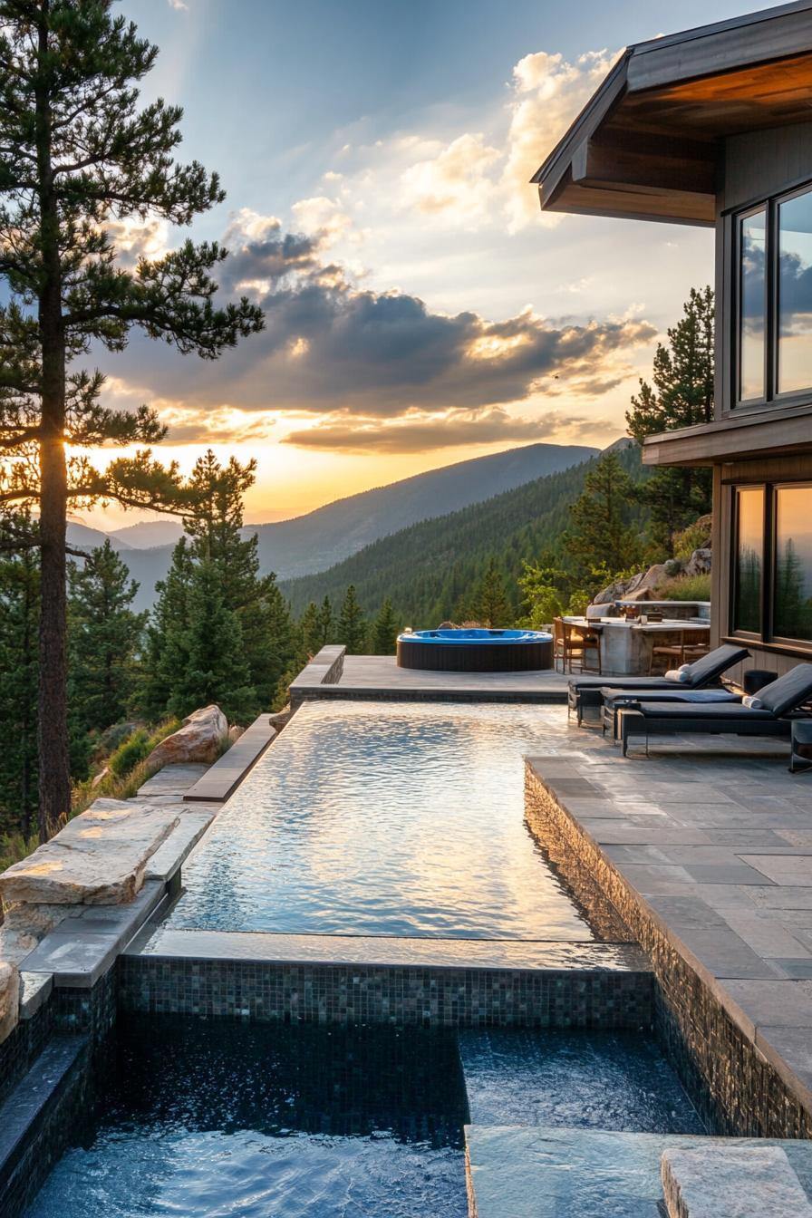 70 Modern House Pool Ideas Worth Jumping Right Into 36 Hot Tub Built Into the Pool