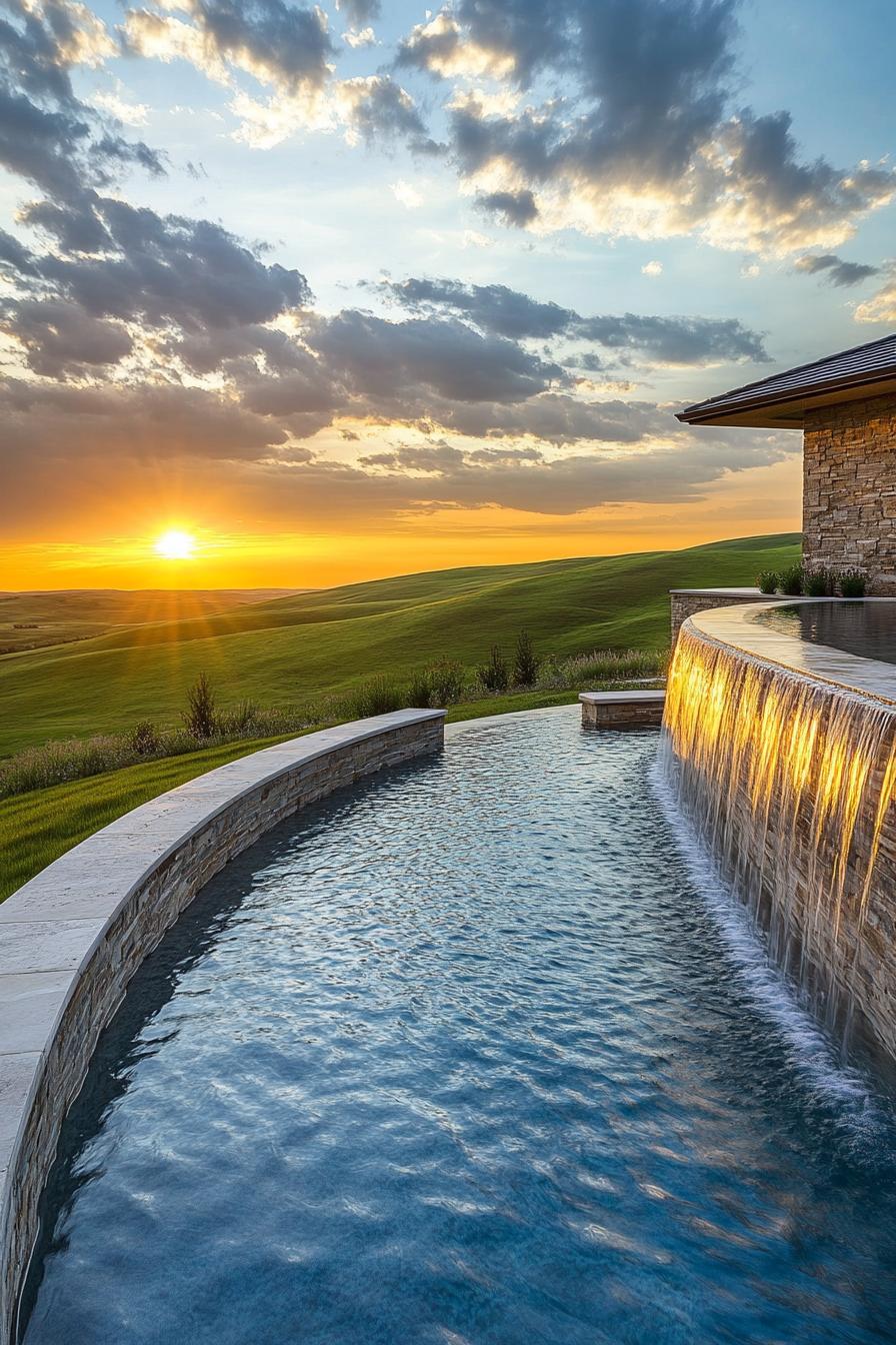 70 Modern House Pool Ideas Worth Jumping Right Into 52 Waterfall Feature Built Into the Pool