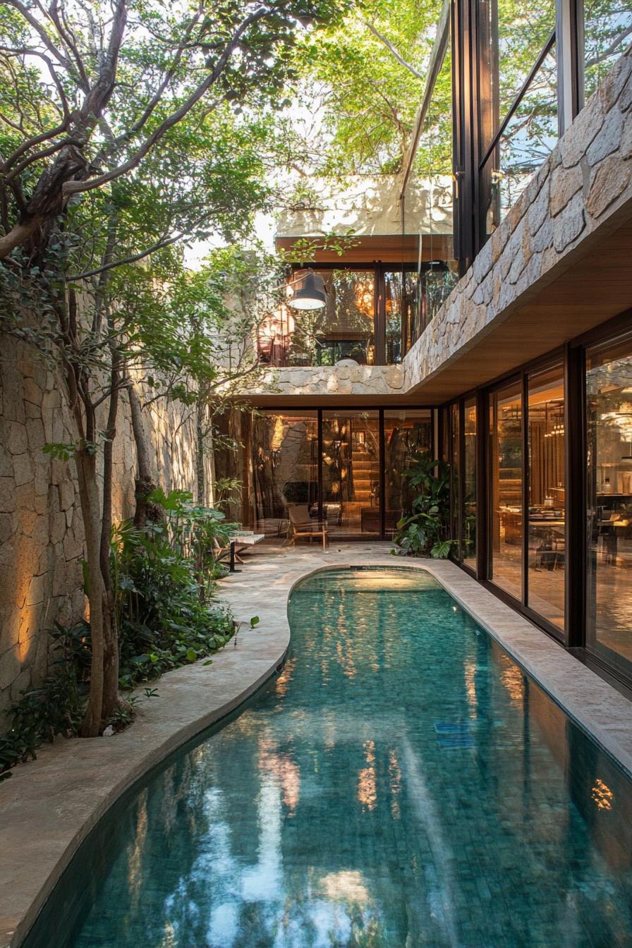 70 Modern House Pool Ideas Worth Jumping Right Into 16 Lagoon Pool in Natural Stone - photo 4