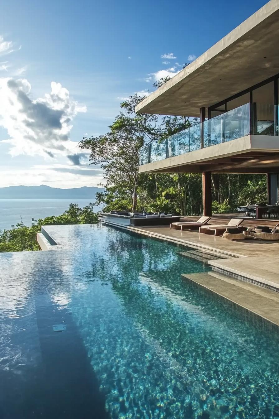 70 Modern House Pool Ideas Worth Jumping Right Into 17 LED-lit Pool With Geometric Lines