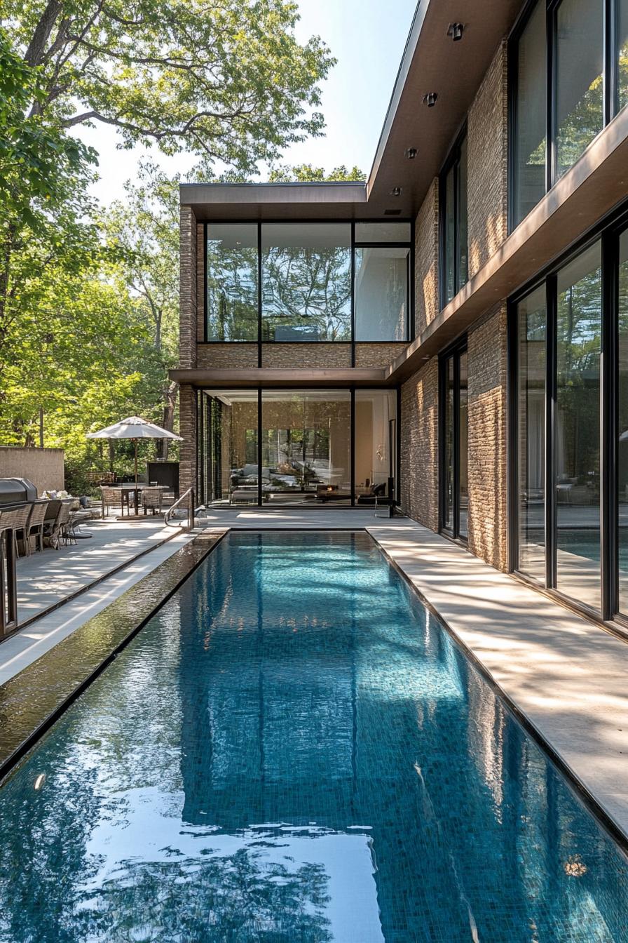 70 Modern House Pool Ideas Worth Jumping Right Into 68 Lap Pool Along the House Façade