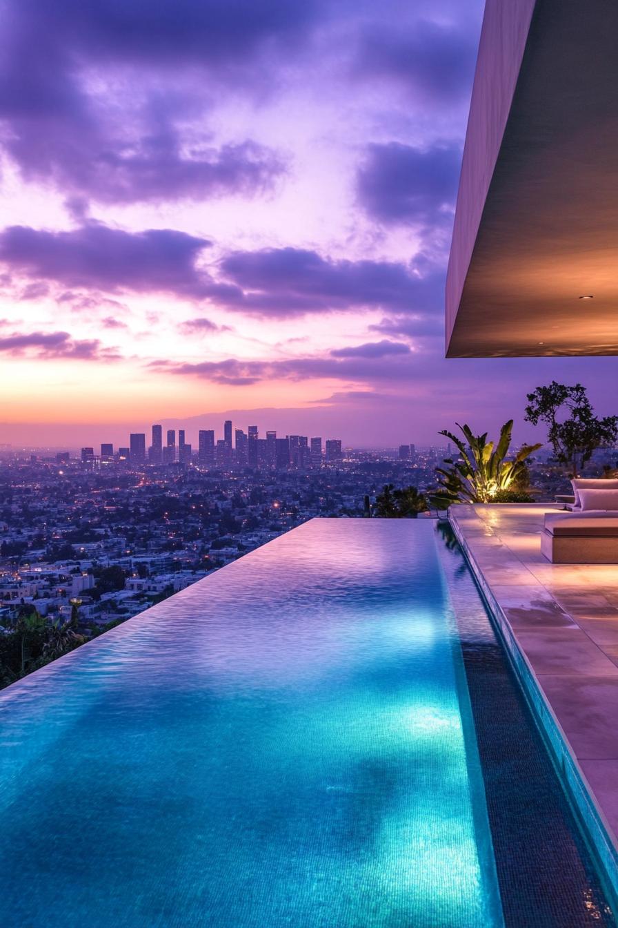 70 Modern House Pool Ideas Worth Jumping Right Into 42 City Skyline Views From an Infinity Edge Pool - photo 3