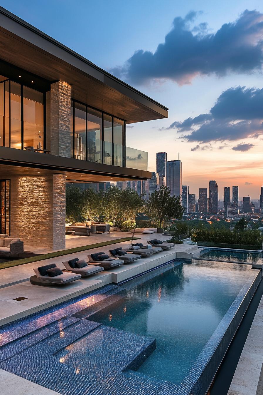 70 Modern House Pool Ideas Worth Jumping Right Into 40 City Skyline Views From an Infinity Edge Pool