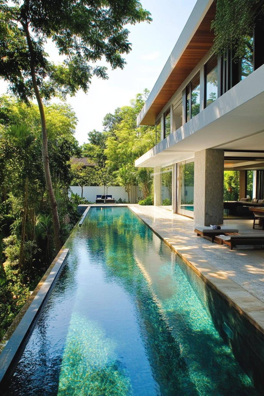 70 Modern House Pool Ideas Worth Jumping Right Into 22 Lap Pool With Saltwater System - photo 2