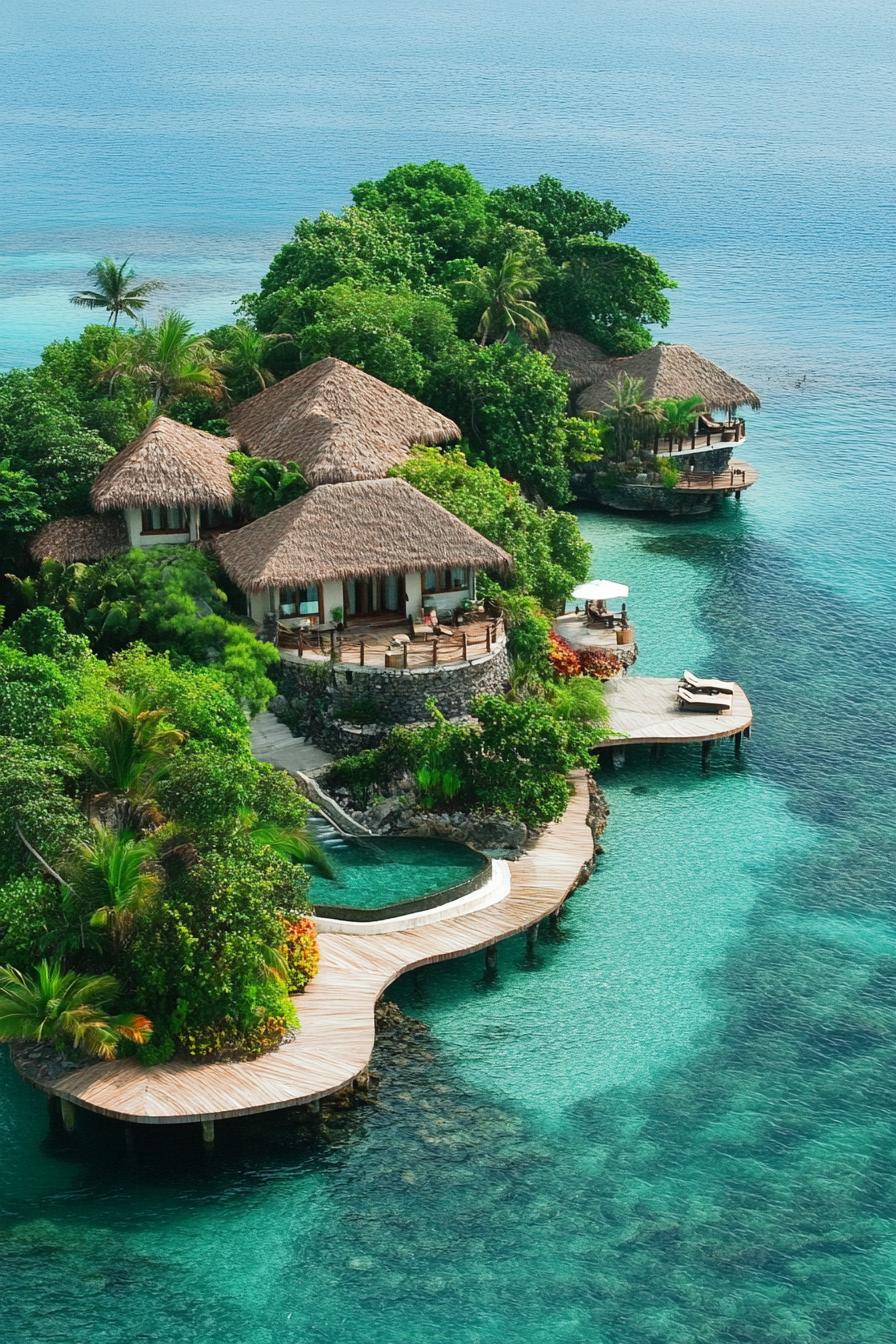 Private Island Estate With Overwater Bungalows